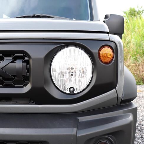 ABS Car Front Bumper Upper Grille for Suzuki Jimny 2-Door 4-Door 3Door 5Door 2019-2025 Honeycomb Front Bumper Grille Grill (Big Logo Style) (Matte Black) in Kuwait