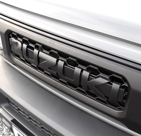 ABS Car Front Bumper Upper Grille for Suzuki Jimny 2-Door 4-Door 3Door 5Door 2019-2025 Honeycomb Front Bumper Grille Grill (Big Logo Style) (Matte Black) in Kuwait