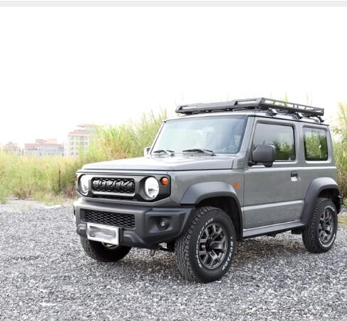 ABS Car Front Bumper Upper Grille for Suzuki Jimny 2-Door 4-Door 3Door 5Door 2019-2025 Honeycomb Front Bumper Grille Grill (Big Logo Style) (Matte Black) in Kuwait