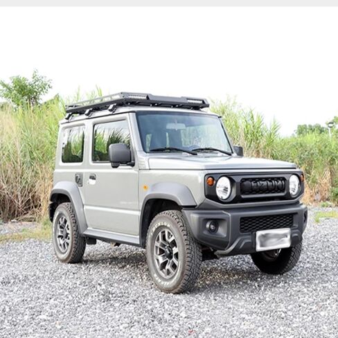 ABS Car Front Bumper Upper Grille for Suzuki Jimny 2-Door 4-Door 3Door 5Door 2019-2025 Honeycomb Front Bumper Grille Grill (Big Logo Style) (Matte Black) in Kuwait