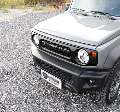 ABS Car Front Bumper Upper Grille for Suzuki Jimny 2-Door 4-Door 3Door 5Door 2019-2025 Honeycomb Front Bumper Grille Grill (Big Logo Style) (Matte Black) in Kuwait