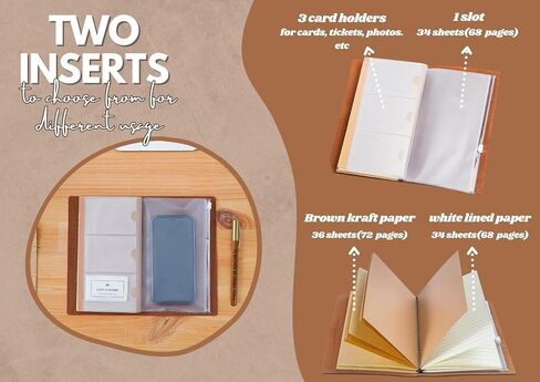 هدايا InnoBeta Orange Cat للرجال والنساء، دفتر ملاحظات للقطط البرتقالية مع قلم، دفتر رسم قابل لإعادة الملء، مذكرات سفر، مخطط مبطن، 7 × 5 بوصات، بني in Kuwait