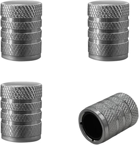 4 PCS Car Tire Valve Stem Caps, Corrosion Resistant Aluminum Alloy Auto Tire Valve Caps with Plastic Liner, Leak-Proof Tire Stem Covers for Car Bike SUV Truck Motorcycle (Red) in Saudi Arabia