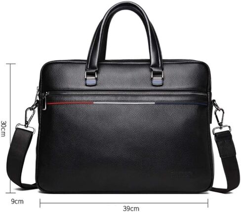 حقيبة كمبيوتر محمول محمولة، حقائب سفر للأعمال، حقيبة يد جلدية بسيطة للرجال باللون الأسود، حقيبة رسول للرجال (بني) in Kuwait