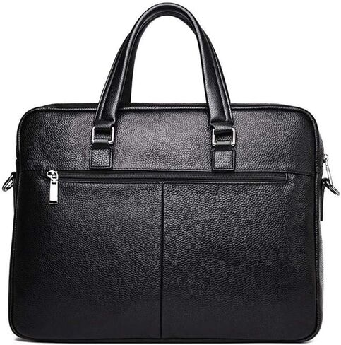 حقيبة كمبيوتر محمول محمولة، حقائب سفر للأعمال، حقيبة يد جلدية بسيطة للرجال باللون الأسود، حقيبة رسول للرجال (بني) in Kuwait