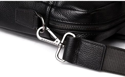 حقيبة كمبيوتر محمول محمولة، حقائب سفر للأعمال، حقيبة يد جلدية بسيطة للرجال باللون الأسود، حقيبة رسول للرجال (بني) in Kuwait