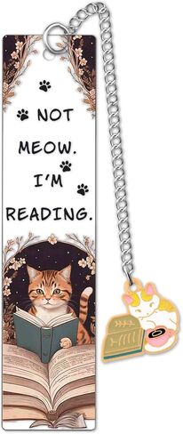 Cat Bookmark for Women Cat Lover Gifts for Students Teacher Thank You Gifts Animal Bookmarks Not Meow Im Reading Acrylic Funny Bookmarks for Book Lovers in Saudi Arabia