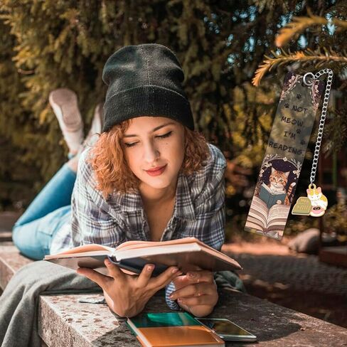 Cat Bookmark for Women Cat Lover Gifts for Students Teacher Thank You Gifts Animal Bookmarks Not Meow Im Reading Acrylic Funny Bookmarks for Book Lovers in Saudi Arabia
