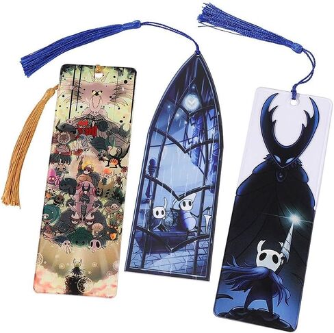 Hollow Knight Merch - Anime Manga Bookmark Set, Acrylic Bookmarks Gaming Bookmark Gift for Fans, Bookworms Anime Manga Lovers(3PC) in Kuwait