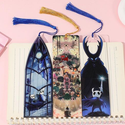 Hollow Knight Merch - Anime Manga Bookmark Set, Acrylic Bookmarks Gaming Bookmark Gift for Fans, Bookworms Anime Manga Lovers(3PC) in Kuwait