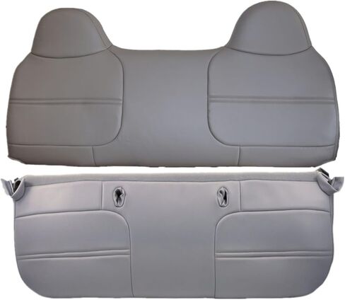 NLQR Full Bench Bottom & Top Lean Back Replacement Seat Cover Gray Compatible with Ford F250 F350 F450 F550 Super Duty 1998 1999 2000 2001 2002 in Saudi Arabia