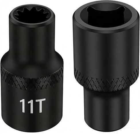 2 Pack 3/8" Brake Caliper 11 Point Socket Truck Brake Caliper Socket 3/8" Drive Replacement for European Trucks Compatible with Bendix Adb 22x, Adb 225, Sn6, Sn7, Sk7 Air Disc Calipers in Saudi Arabia