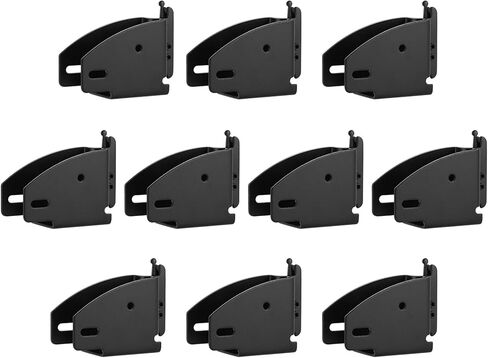 NATGAI 10 Black Pack E-Track Wood Beam Socket Fittings, Shelf Brackets for 2x4 & 2x6 Lumber, E Track Accessories for Cargo Control, Removable ETrack Load Lock Bars for Securing Loads in Saudi Arabia