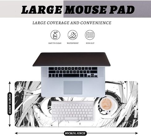 Medieval Knight Gaming Mouse Pad Dark Fantasy Magic Campfire Large Desk Mat Extended Large Laptop Keyboard Non-Slip Rubber Base with Stitched Edges for Home 31.5 x 11.8 Desk Home Office Gaming in Saudi Arabia
