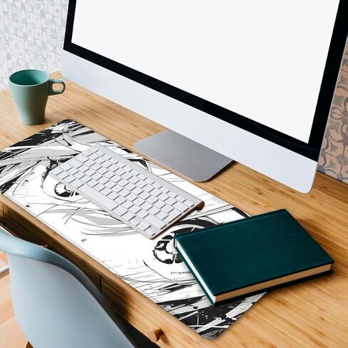 Medieval Knight Gaming Mouse Pad Dark Fantasy Magic Campfire Large Desk Mat Extended Large Laptop Keyboard Non-Slip Rubber Base with Stitched Edges for Home 31.5 x 11.8 Desk Home Office Gaming in Saudi Arabia