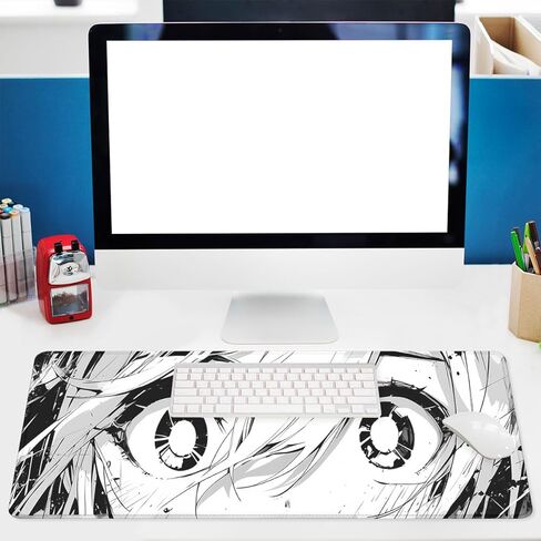 Medieval Knight Gaming Mouse Pad Dark Fantasy Magic Campfire Large Desk Mat Extended Large Laptop Keyboard Non-Slip Rubber Base with Stitched Edges for Home 31.5 x 11.8 Desk Home Office Gaming in Saudi Arabia