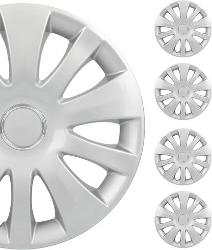 SCITOO 16 Inch Silver Wheel Covers can be Easily Installed on Car Truck SUV,Suitable for a Variety of Models,Beautiful and Rust-Proof Replacement R16 Hubcaps Set of 4 in Saudi Arabia
