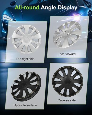SCITOO 16 Inch Silver Wheel Covers can be Easily Installed on Car Truck SUV,Suitable for a Variety of Models,Beautiful and Rust-Proof Replacement R16 Hubcaps Set of 4 in Saudi Arabia