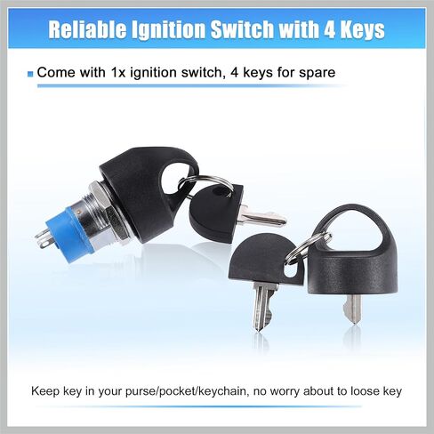 1Set Ignition Starter on Off Switch Lock with 4 Keys Mobility Scooter Key Switch Power Chairs Mobility Electric Vehicle Spare Start Ignition Switch for Pride Replacement Car Parts in Saudi Arabia