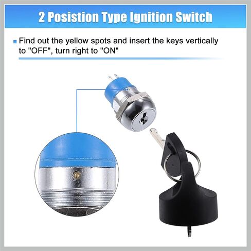 1Set Ignition Starter on Off Switch Lock with 4 Keys Mobility Scooter Key Switch Power Chairs Mobility Electric Vehicle Spare Start Ignition Switch for Pride Replacement Car Parts in Saudi Arabia