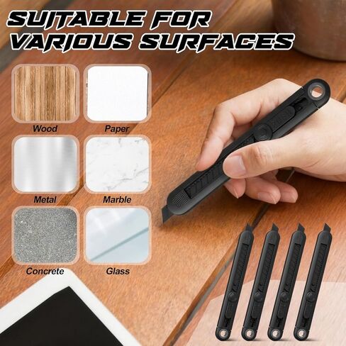 4 Pack Fine Carpenter Pencil No-sharpening Carbon Fiber Reinforced 1mm Line Push Pull Design for Carpenters Woodworkers in Kuwait