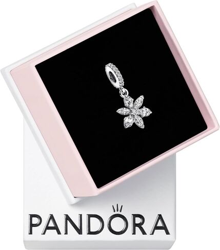 PANDORA Sparkling Herbarium Cluster Dangle Charm - Gift for Her - Compatible Moments - Sterling Silver with Cubic Zirconia - With Gift Box in Saudi Arabia