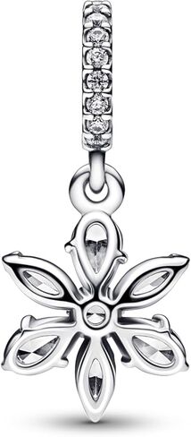 PANDORA Sparkling Herbarium Cluster Dangle Charm - Gift for Her - Compatible Moments - Sterling Silver with Cubic Zirconia - With Gift Box in Saudi Arabia