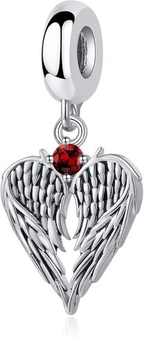 Guardian Angel Wing Dangle Charm 12 Birthstone Bead for European Bracelet Necklace in Saudi Arabia