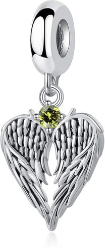 Guardian Angel Wing Dangle Charm 12 Birthstone Bead for European Bracelet Necklace in Saudi Arabia