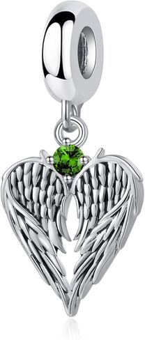Guardian Angel Wing Dangle Charm 12 Birthstone Bead for European Bracelet Necklace in Saudi Arabia
