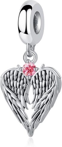 Guardian Angel Wing Dangle Charm 12 Birthstone Bead for European Bracelet Necklace in Saudi Arabia