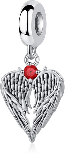 Guardian Angel Wing Dangle Charm 12 Birthstone Bead for European Bracelet Necklace in Saudi Arabia