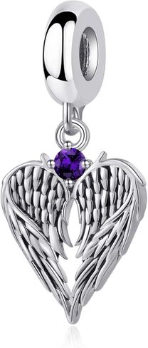 Guardian Angel Wing Dangle Charm 12 Birthstone Bead for European Bracelet Necklace in Saudi Arabia