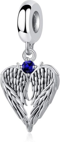 Guardian Angel Wing Dangle Charm 12 Birthstone Bead for European Bracelet Necklace in Saudi Arabia