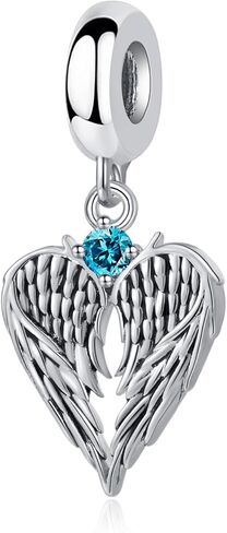 Guardian Angel Wing Dangle Charm 12 Birthstone Bead for European Bracelet Necklace in Saudi Arabia