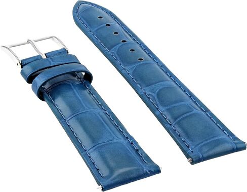 Ewatchparts 20mm Leather Watch Band Strap Compatible With Omega Seamaster Planet Aqua Terra Watch Light Blue in Saudi Arabia