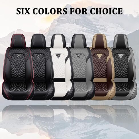 أغطية مقاعد السيارة الأمامية لسيارة Ford F150 2000-2026، غطاء مقعد السيارة من جلد نابا المقاوم للماء، مجموعة أغطية مقاعد السيارة ذات التغطية الكاملة (مقعدين/قهوة بنية) in Kuwait