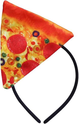 TOYANDONA Pizza Headband - Funny Food Headband Pizza Slice Hairband for Halloween Cosplay Costume Hair Accessories Festival Birthday Party Supplies in Saudi Arabia
