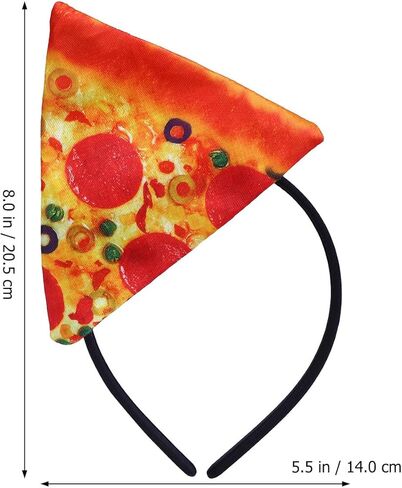 TOYANDONA Pizza Headband - Funny Food Headband Pizza Slice Hairband for Halloween Cosplay Costume Hair Accessories Festival Birthday Party Supplies in Saudi Arabia