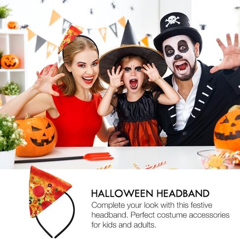 TOYANDONA Pizza Headband - Funny Food Headband Pizza Slice Hairband for Halloween Cosplay Costume Hair Accessories Festival Birthday Party Supplies in Saudi Arabia