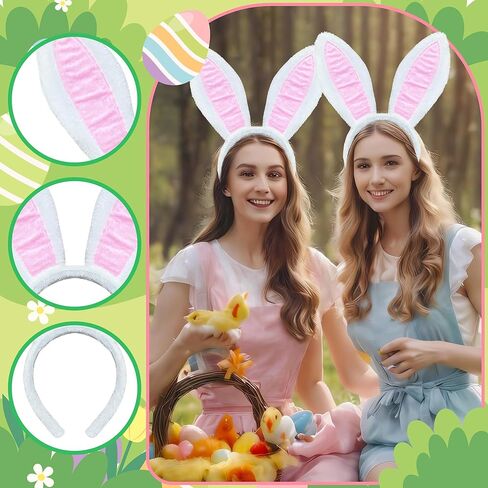 KHC-KHF Easter-Headband Bunny-Headbands Halloween Plush Rabbit Ear Costume Bunny Headband Tail Accessories Party Makeup Birthday Favors s Adult Headwear in Kuwait