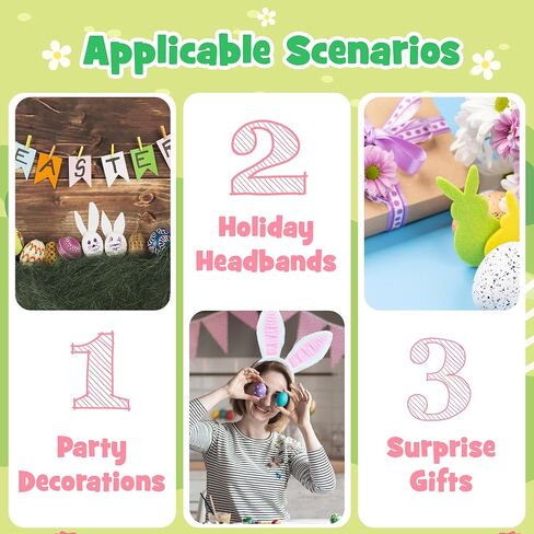 KHC-KHF Easter-Headband Bunny-Headbands Halloween Plush Rabbit Ear Costume Bunny Headband Tail Accessories Party Makeup Birthday Favors s Adult Headwear in Kuwait