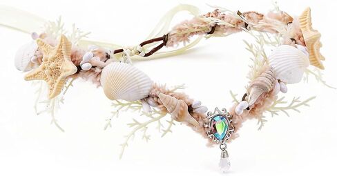MOSTORY Starfish Shell Fairy Crown - Oceanic Seashell Elf Crown with Conch for Women Renaissance Fantasy Renfaire Cosplay in Saudi Arabia