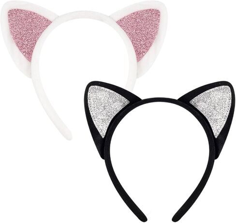Kirei Sui 2-Piece Cat Ears Headband for Adults Cute & Soft Animal Costume Halloween Christmas Party Accessories in Saudi Arabia