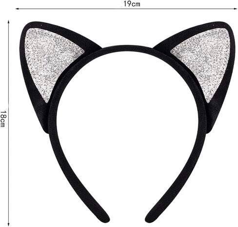 Kirei Sui 2-Piece Cat Ears Headband for Adults Cute & Soft Animal Costume Halloween Christmas Party Accessories in Saudi Arabia
