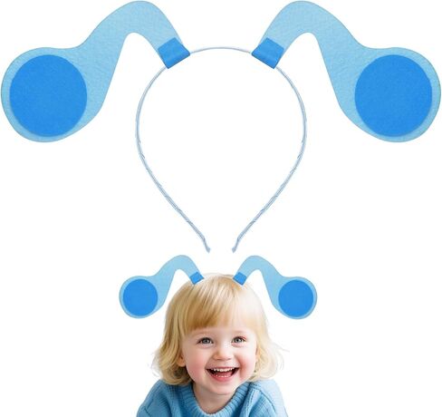 Blue Dog Ears Headband Costume Animal Cosplay for Halloween Dress Up in Saudi Arabia