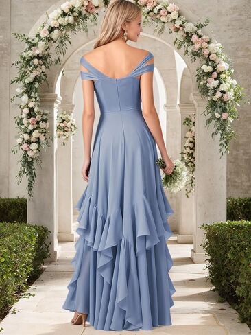 Junior Bridesmaid Dresses V Neck Chiffon Flower Girl Dress for Wedding Ruffle Girls Party Pageant Dresses in Saudi Arabia