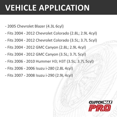 ClutchMaxPRO HD Clutch Slave Cylinder (CSC) Bearing Unit Compatible with 2004-2005 Blazer 2004-2012 Colorado GMC Canyon 2006-2010 Hummer H3 H3T 2006-2008 Isuzu i280 i290 (CPKGS0430) in Saudi Arabia