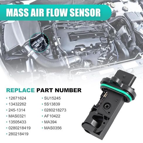 Mass Air Flow Sensor Meter MAF Compatible with Buick Chevrolet 12-19 Cruze 13-20 Encore 12-17 Verano 12-20 Sonic 13-20 Trax Replace 0280218419 in Kuwait