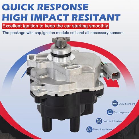 Ignition Distributor Compatible with 1996-2001 Nissan Altima 2.4L with Module and Cap and Rotor Replacement 22100-9B000 22100-9E000 in Saudi Arabia
